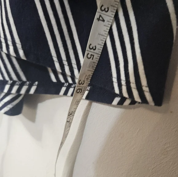 Talbots Navy Blue And White Striped Maxi Skirt! - Picture 5 of 5